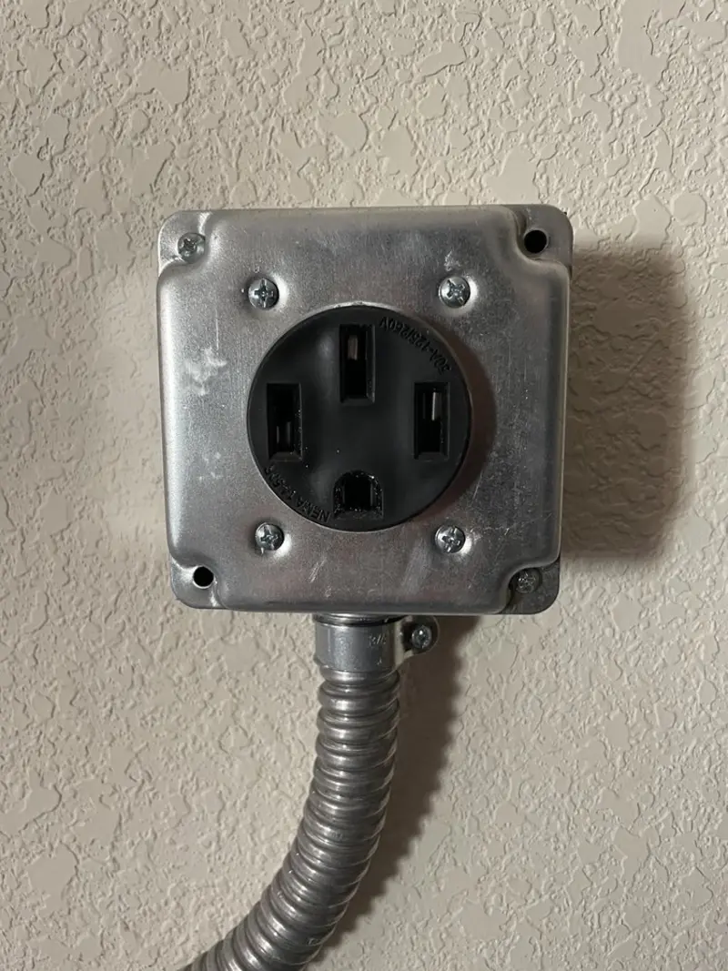 NEMA 14-50 outlet installed for Smart Home Electrical in Royal Pines